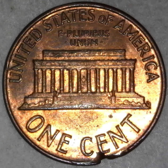 1961-P-Lincoln-Cent-Curved-Clipped-Planchet-And-1961-P-LMC-With-Ragged-Clip